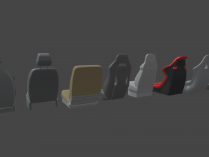 Car Seat Pack 03 3D Model