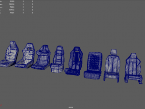 Car Seat Pack 03 3D Model