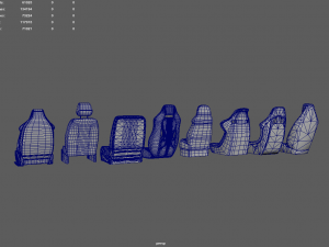 Car Seat Pack 03 3D Model