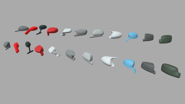 Car Side View Mirrors Pack 3D 모델 .c4d .max .obj .3ds .fbx .stl .blend 