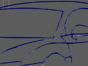 Audi R8 Perspective Wall Silhouette Model do druku 3D