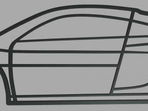 Audi R8 Wall Silhouette 3D Print Model