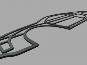 Audi R8 Wall Silhouette 3D Print Model