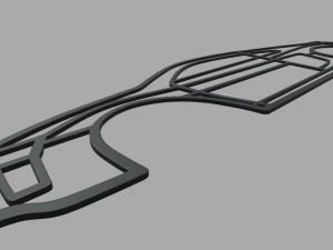 Audi R8 Wall Silhouette 3D Print Model