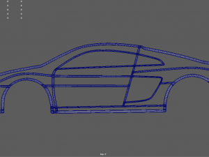 Audi R8 Wall Silhouette 3D Print Model