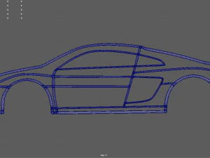 Audi R8 Wall Silhouette 3D Print Model