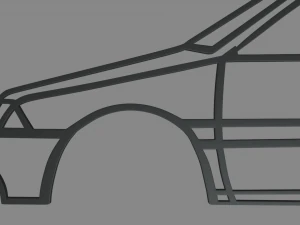 Citroen Ax Wall Silhouette 3D Print Model