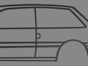 Citroen Ax Wall Silhouette 3D Print Model