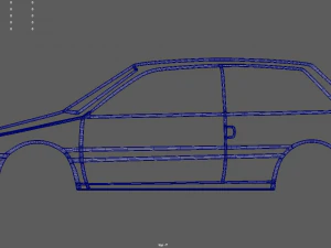 Citroen Ax Wall Silhouette 3D Print Model