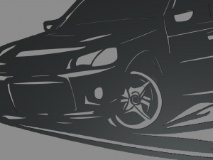 Drifting Car 01 Wall Silhouette 3D-printmodel