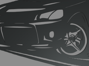 Drifting Car 01 Wall Silhouette 3D-printmodel