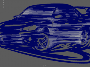 Drifting Car 01 Wall Silhouette 3D-printmodel