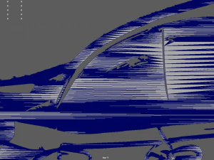 Drifting Car 02 Wall Silhouette 3D Print Model