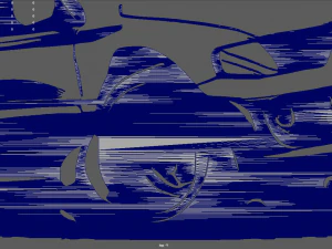 Drifting Car 02 Wall Silhouette 3D Print Model