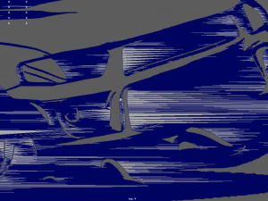 Drifting Car 02 Wall Silhouette 3D Print Model