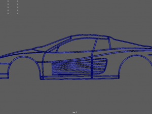 Ferrari Testarossa Wall Silhouette 3D Принт Модель