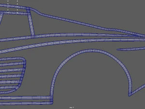 Ferrari Testarossa Wall Silhouette 3D Print Model
