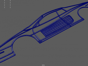 Ferrari Testarossa Wall Silhouette 3D Принт Модель
