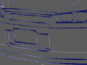 Nissan Skyline GTR R34 Wall Silhouette 3D Print Model