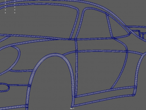 Porsche 911 2023 Perspective Wall Silhouette 3D Print Model