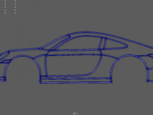 Porsche 911 2023 Wall Silhouette 3D 打印模型