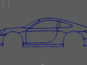 Porsche 911 2023 Wall Silhouette 3D Print Model