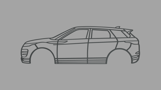 Range Rover Evoque Wall Silhouette 3D Print Model .c4d .max .obj .3ds .fbx .stl .blend