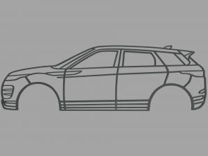 Range Rover Evoque Wall Silhouette 3D Print Model