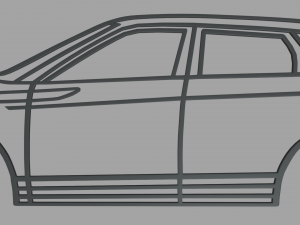Range Rover Evoque Wall Silhouette 3D Baskı Modeli