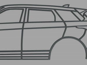 Range Rover Evoque Wall Silhouette 3D Baskı Modeli