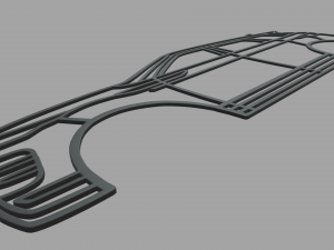 Range Rover Evoque Wall Silhouette 3D Baskı Modeli