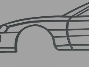 Toyota Supra Wall Silhouette 3D प्रिंट मॉडल