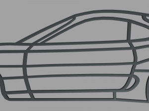 Toyota Supra Wall Silhouette 3D प्रिंट मॉडल