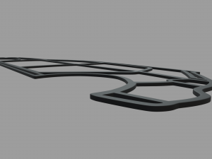 Volkswagen Golf Wall Silhouette 3D प्रिंट मॉडल