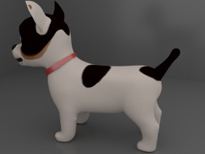 Dog Cartoon Rigged Modèle 3D