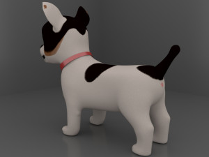 Dog Cartoon Rigged Modèle 3D