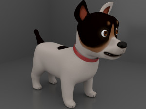 Dog Cartoon Rigged Modèle 3D