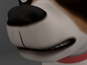 Dog Cartoon Rigged Modèle 3D