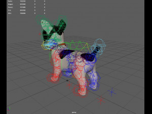 Dog Cartoon Rigged Modèle 3D