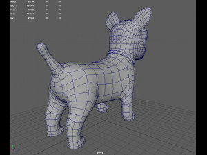 Dog Cartoon Rigged Modèle 3D