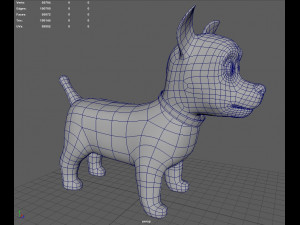 Dog Cartoon Rigged Modèle 3D