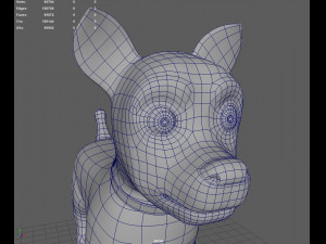 Dog Cartoon Rigged Modèle 3D