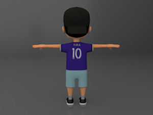 Kid Cartoon Rigged 3D Model