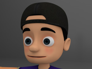 Kid Cartoon Rigged 3D Model