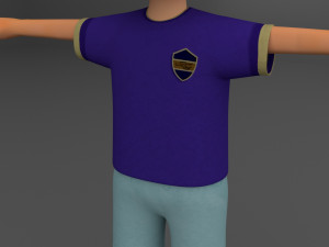Kid Cartoon Rigged 3D Model