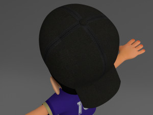 Kid Cartoon Rigged 3D Model