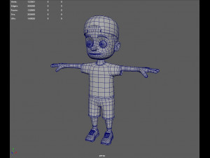 Kid Cartoon Rigged 3D Model