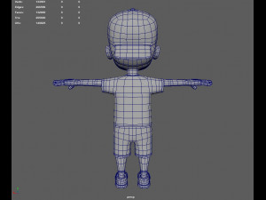 Kid Cartoon Rigged 3D Model