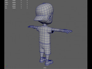 Kid Cartoon Rigged 3D Model