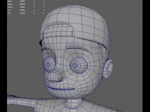 Kid Cartoon Rigged 3D Model